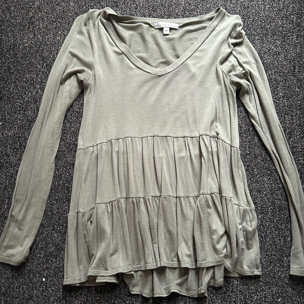 Sage green top. Worn a few times, in good condition.